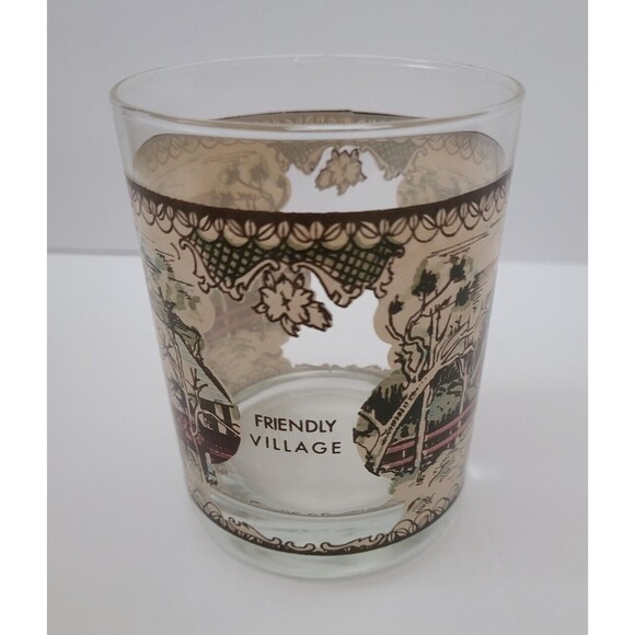 Vintage Johnson Brothers Friendly Village Glass 4" x 3" Brown Cream - Picture 2 of 5